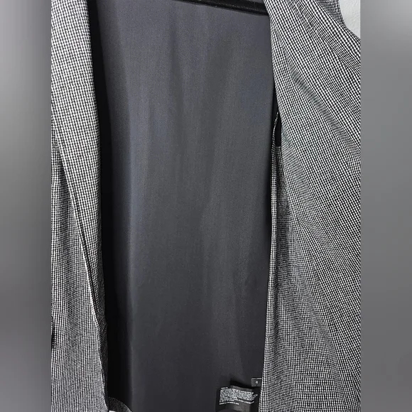 Theory Houndstooth Ponte Casual Blazer, Size 12, Black/White, EUC - Picture 9 of 16